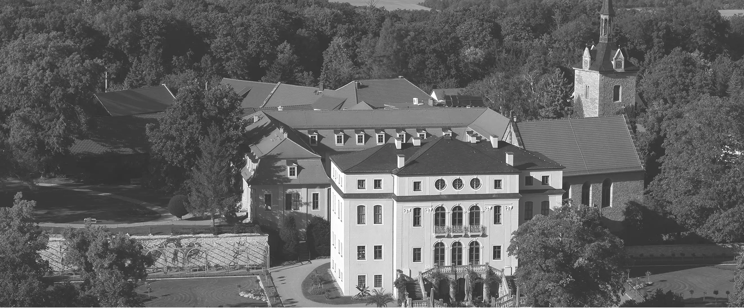 Luftaufnahme von Schloss Ettersburg und seiner Parkanlage